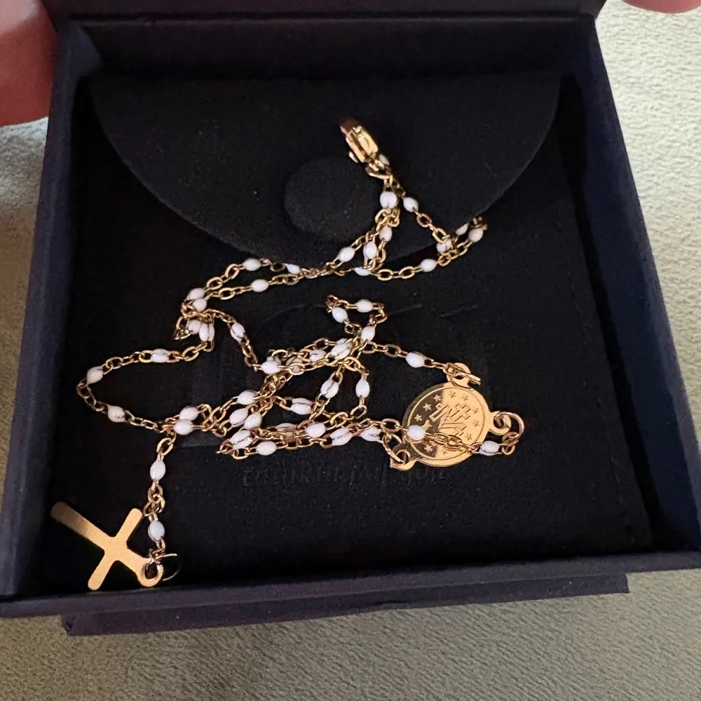 1011 “Thinking of you” beautiful Rosary beaded necklace - Picture 3 of 6